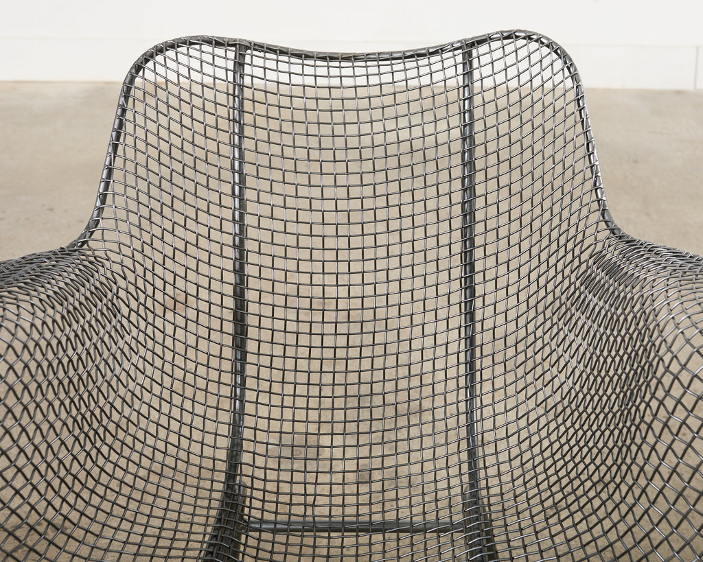 21st Century Set of Four Woodard Sculptura Garden Dining Armchairs