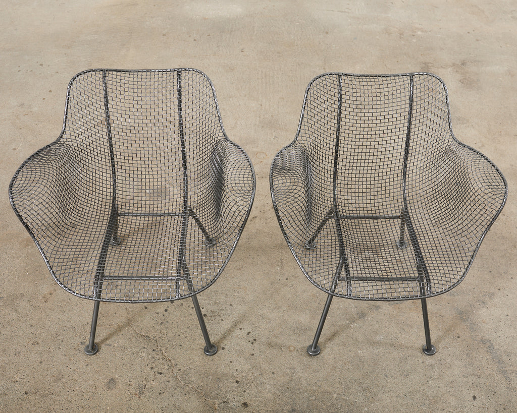 21st Century Set of Four Woodard Sculptura Garden Dining Armchairs