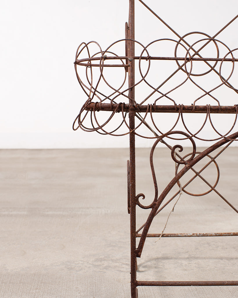 French Art Nouveau Two-Tier Wirework Boulangerie Baker's Rack