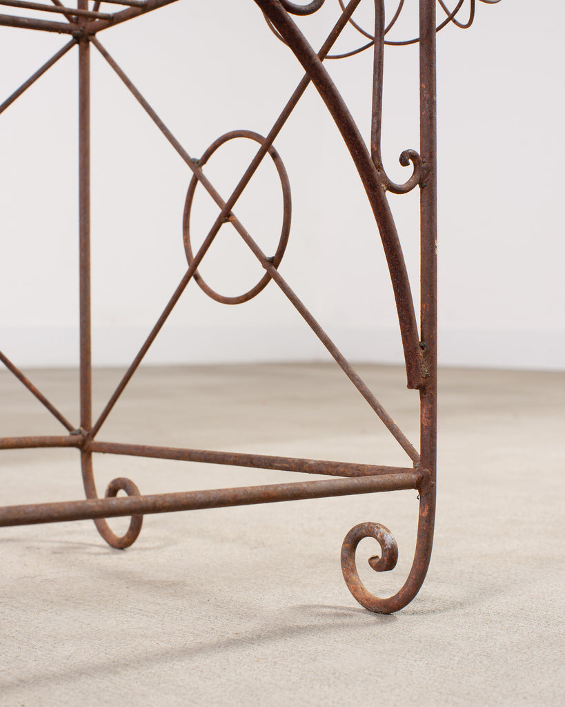 French Art Nouveau Two-Tier Wirework Boulangerie Baker's Rack