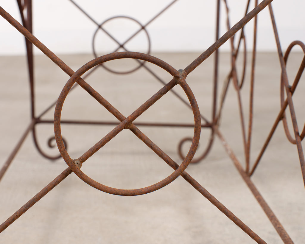 French Art Nouveau Two-Tier Wirework Boulangerie Baker's Rack