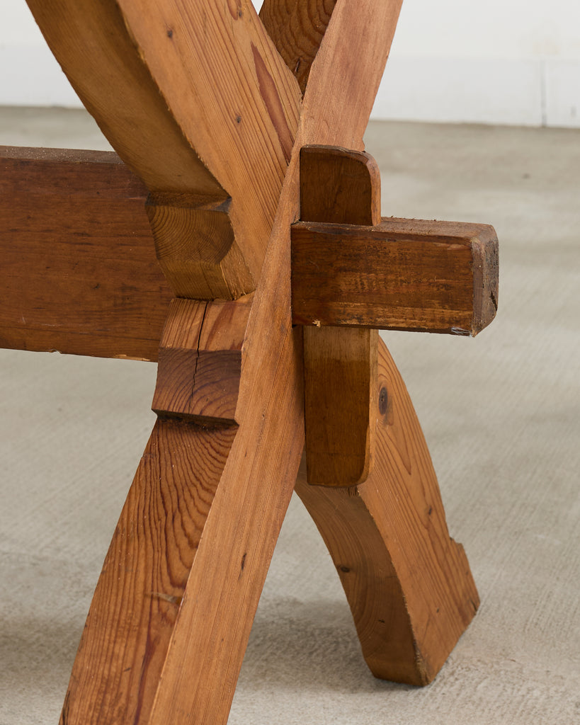 18th Century Country Swedish Pine Farmhouse Bockboard Dining Table