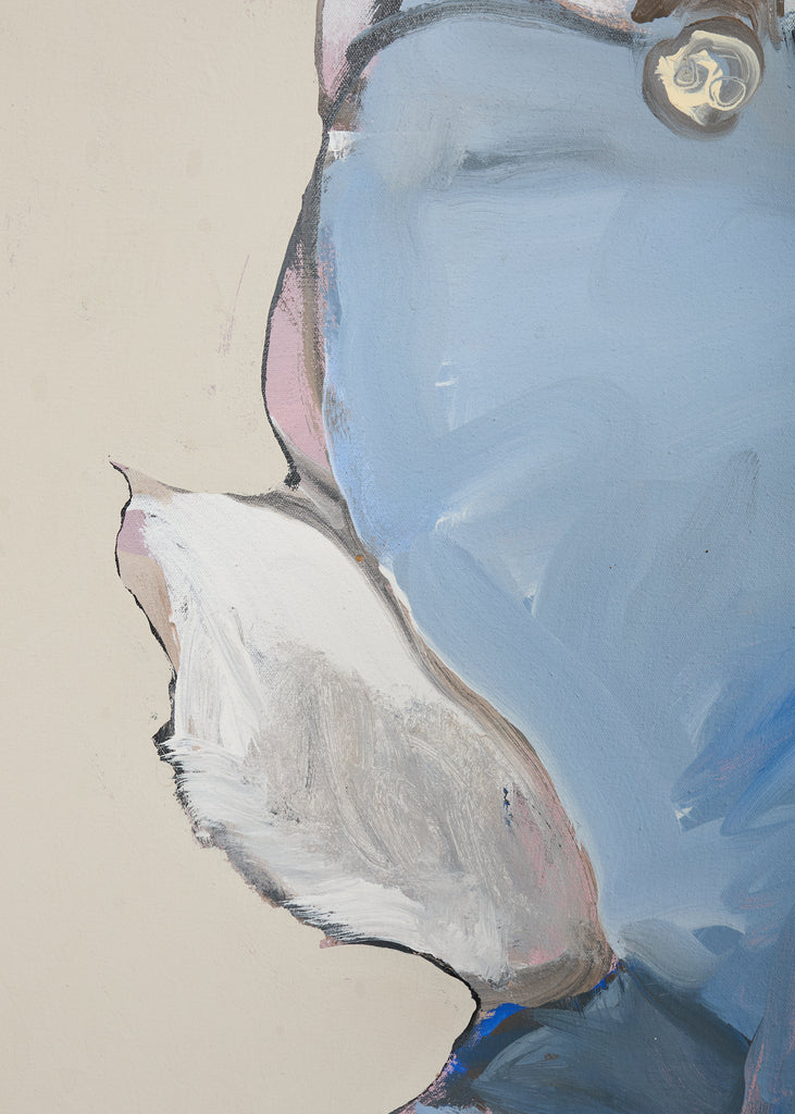 Ira Yeager Bunny in Overalls Oil Canvas 6.5 Ft.