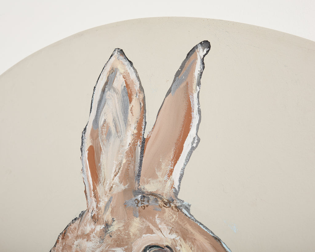 Ira Yeager Bunny in Overalls Oil Canvas 6.5 Ft.