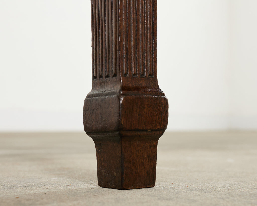 Pair of Italian Neoclassical Walnut Apollo Sunburst Demilunes