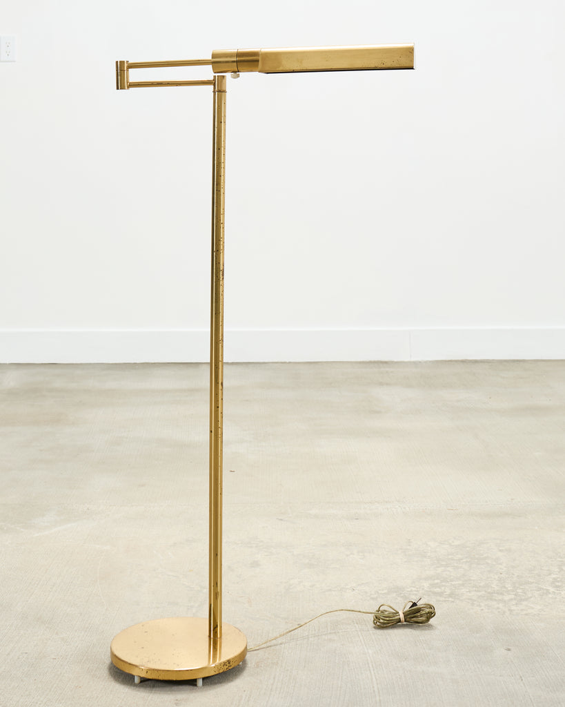 Mid-Century Modern Casella Brass Articulated Pharmacy Floor Lamp