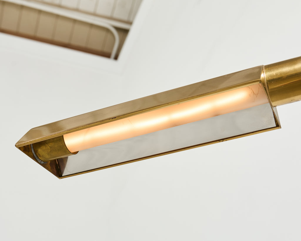 Mid-Century Modern Casella Brass Articulated Pharmacy Floor Lamp