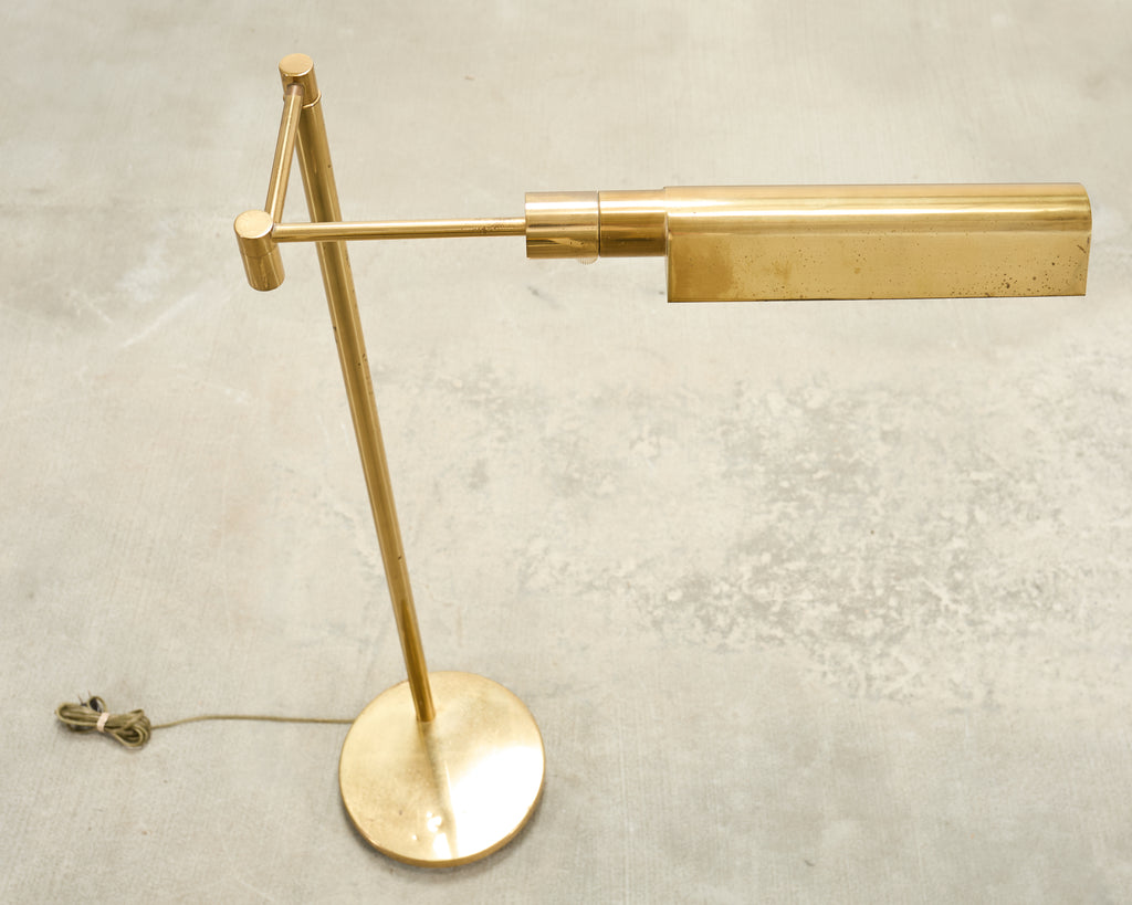 Mid-Century Modern Casella Brass Articulated Pharmacy Floor Lamp