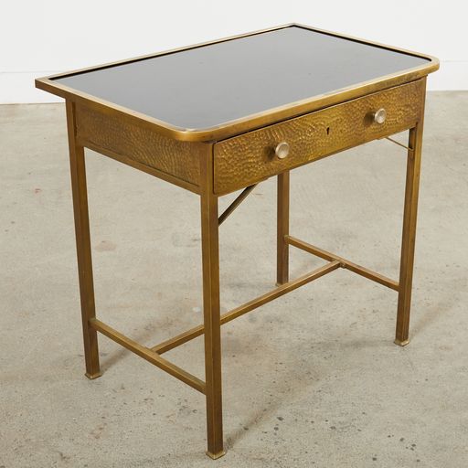 Vienna Secessionist Bronzed Metal Writing Table or Desk
