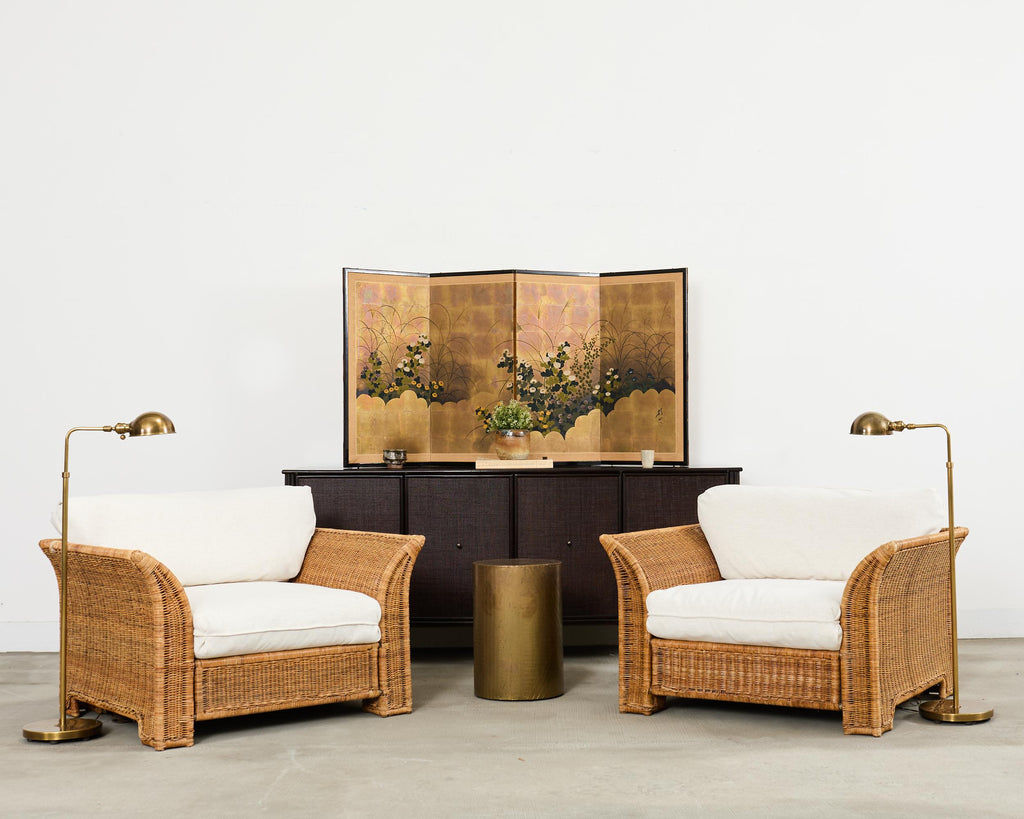 Japanese Showa Four Panel Screen Autumn Foliage