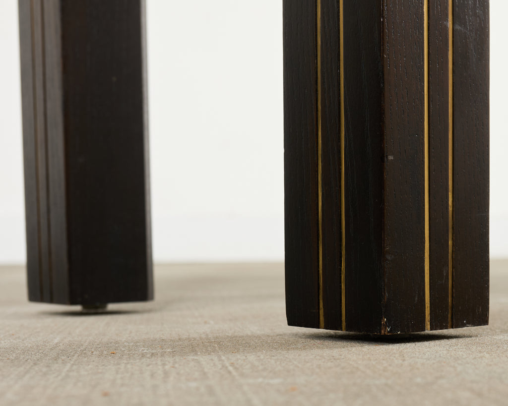 Brass Inlay Parsons Console Table by John Richardson