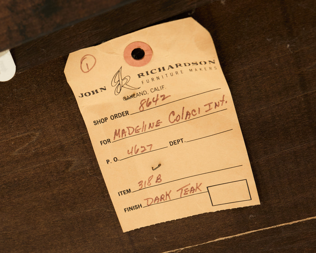 Brass Inlay Parsons Console Table by John Richardson