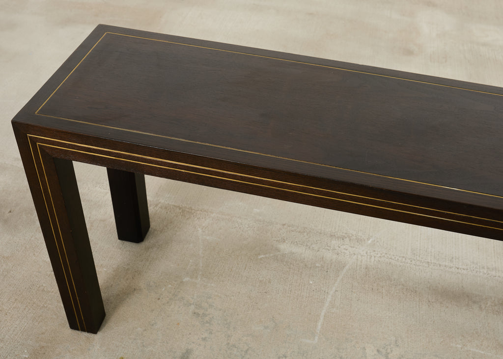 Brass Inlay Parsons Console Table by John Richardson