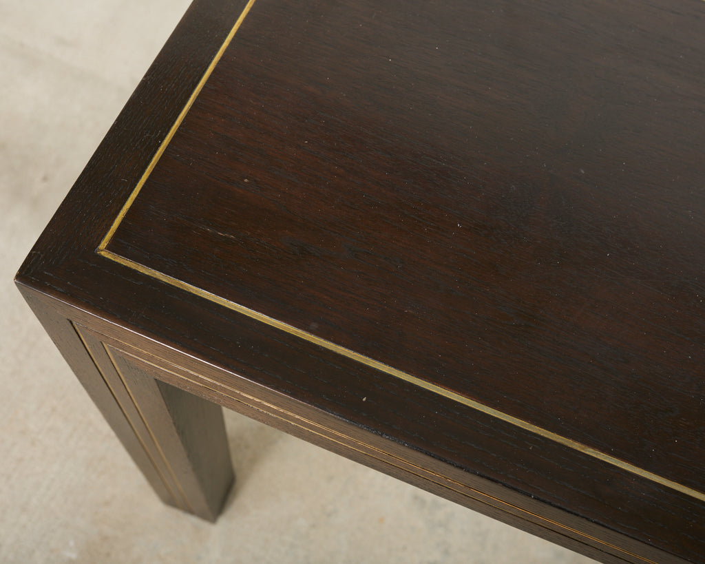 Brass Inlay Parsons Console Table by John Richardson