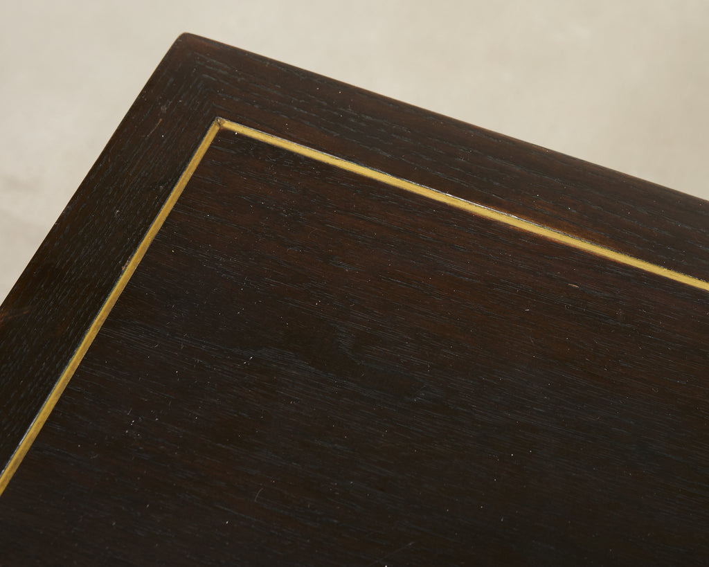 Brass Inlay Parsons Console Table by John Richardson