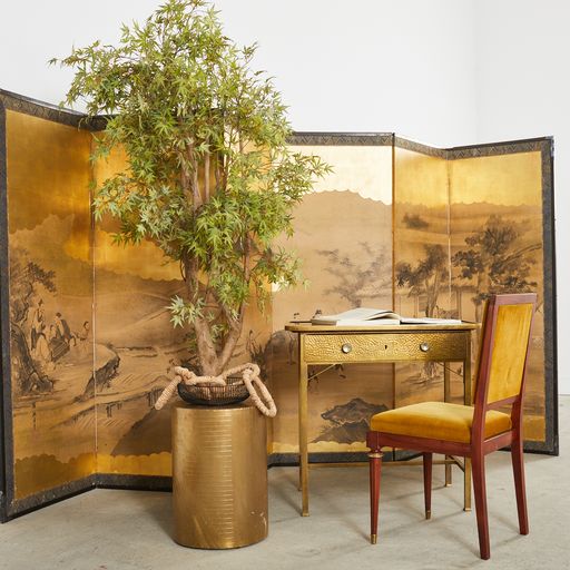 Vienna Secessionist Bronzed Metal Writing Table or Desk