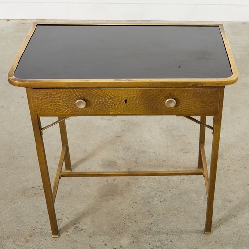 Vienna Secessionist Bronzed Metal Writing Table or Desk
