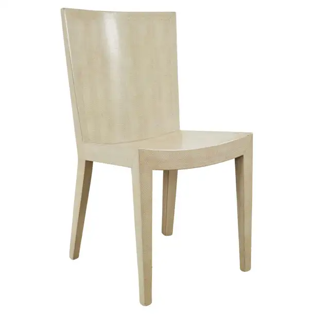 Signed Karl Springer Lizard Leather JMF Chair, 1984