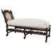 19th Century English William and Mary Walnut Chaise Longue