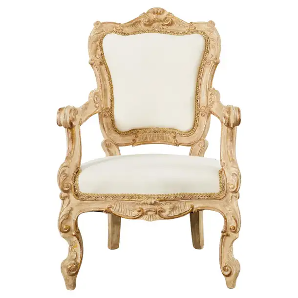 Hendrix Allardyce Italian Rococo Style Carved Library Armchair