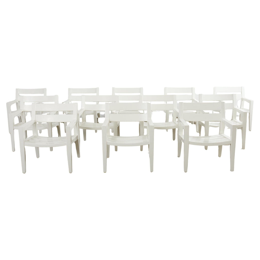 Set of Twelve Angela Adams for Weatherend Yacht Garden Dining Chairs