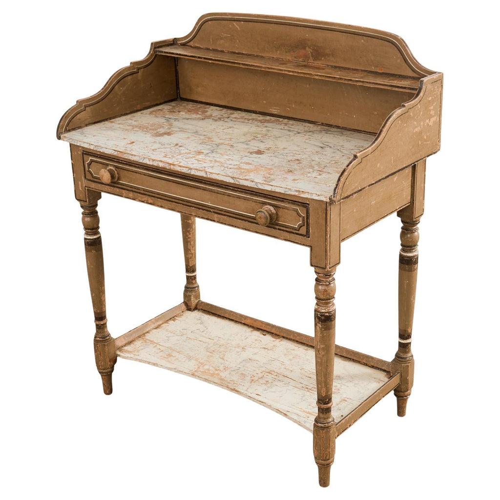 19th Century Country English Victorian Painted Washstand