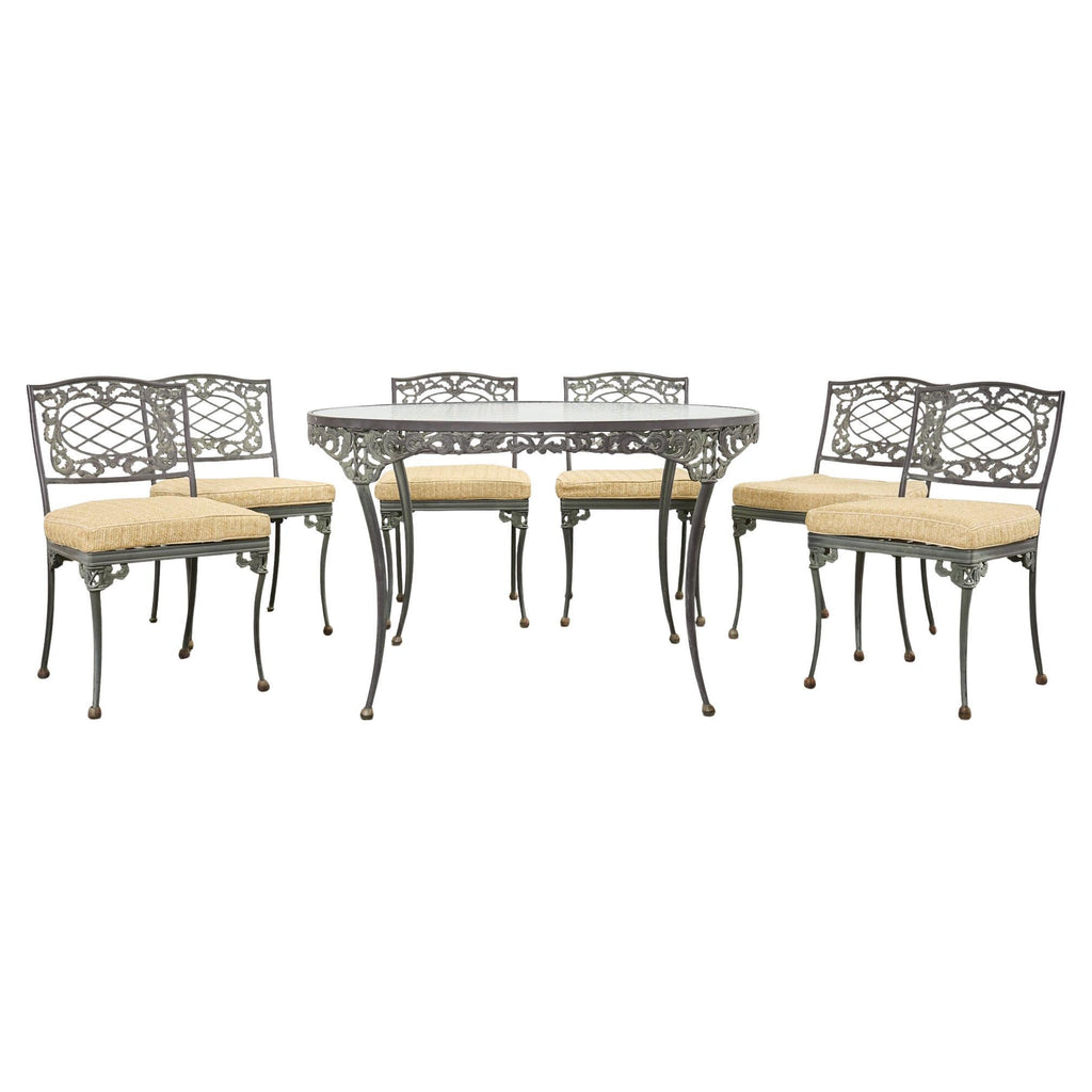 Brown Jordan Elegance Neoclassical Garden Dining Suite