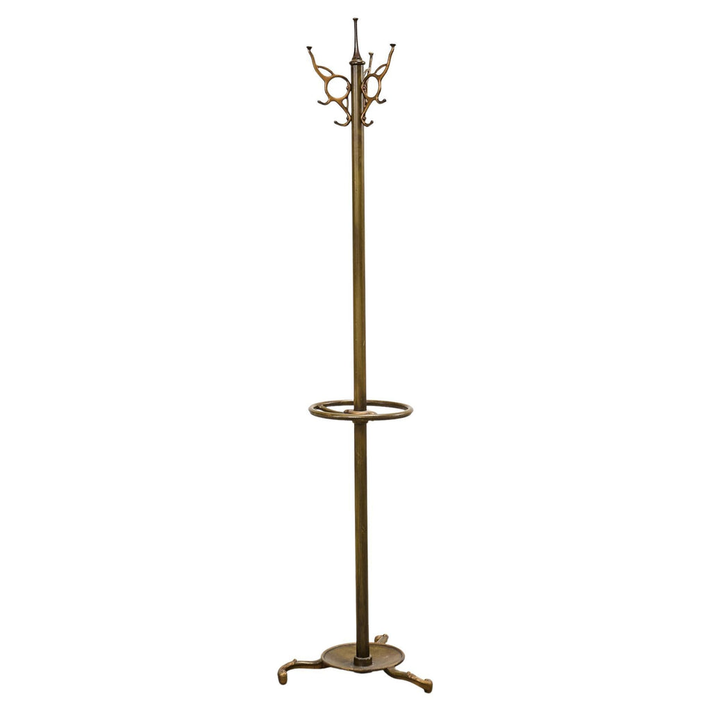 French Art Nouveau Bronzed Iron Coat Rack Umbrella Stand
