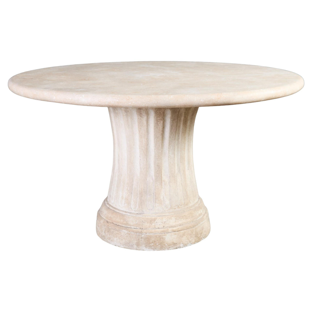 Dennis and Leen Neoclassical Louis XVI Style Stone Garden Dining Table