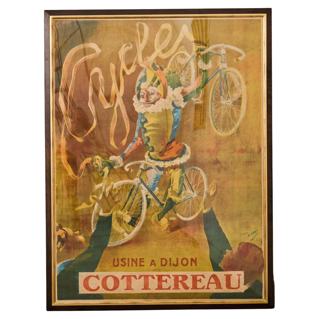 French Belle Epoque Cottereau Bicycle Advertisement Poster