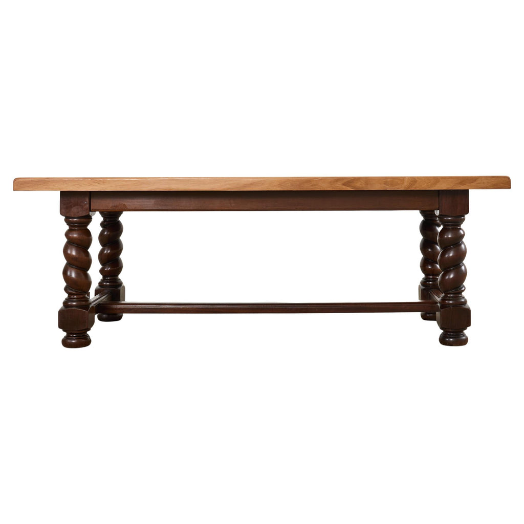 Country English Walnut Farmhouse Barley Twist Dining Table