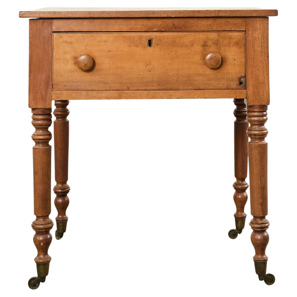 19th Century Country English Fruitwood Farmhouse Work Table