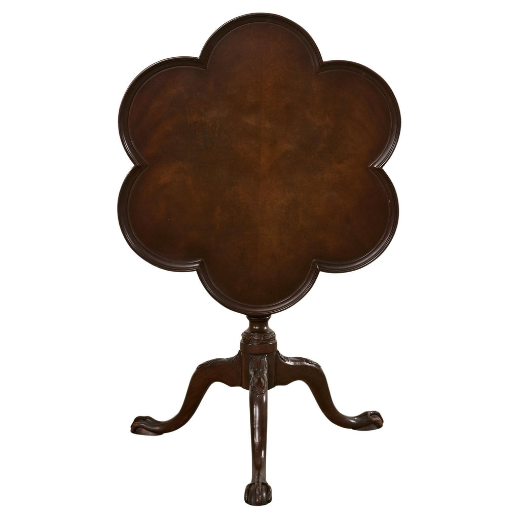 English Georgian Style Clover Leaf Flip-Top Table
