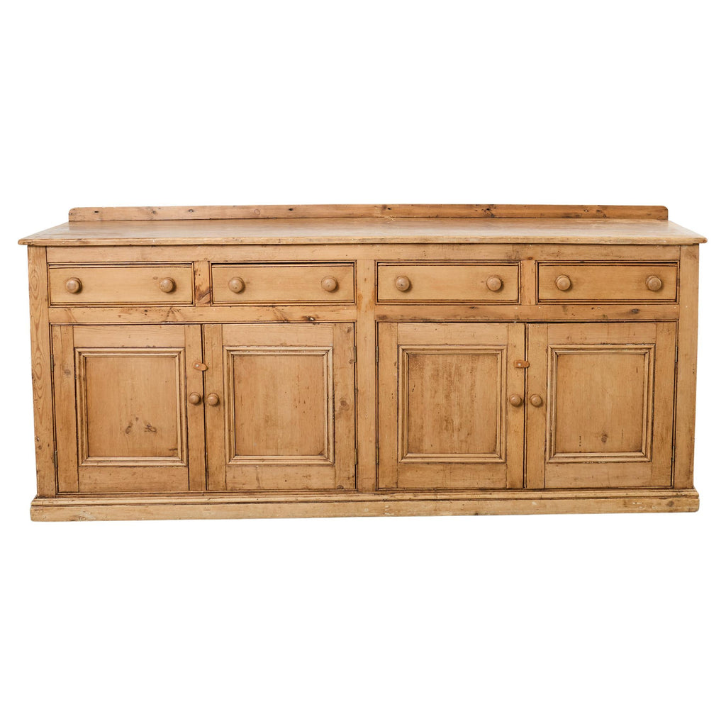 19th Century Country French Provincial Pine Sideboard 7 Ft