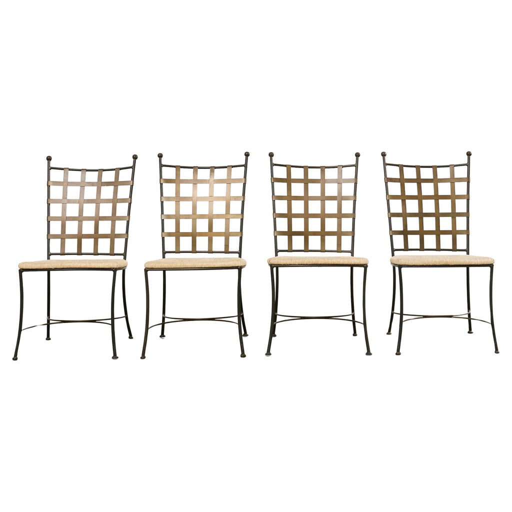Set of Four Papperzini Style Amalfi Iron Garden Chairs