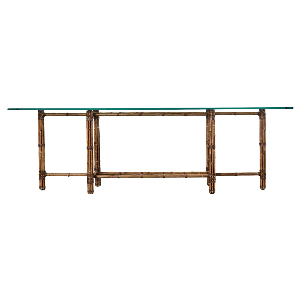 McGuire Organic Modern Bamboo Glass Console Table 8 Ft.