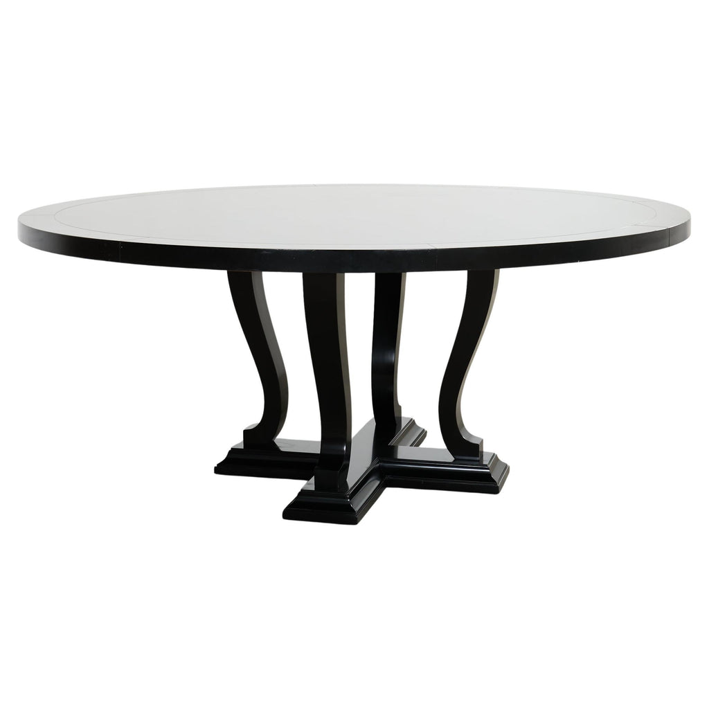 Ralph Lauren Ebonized Mahogany Round Basalt Dining Table
