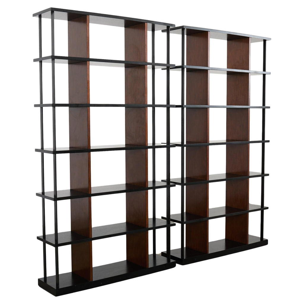Pair of Ralph Lauren Italian Oak Cushing Etagere Bookcases