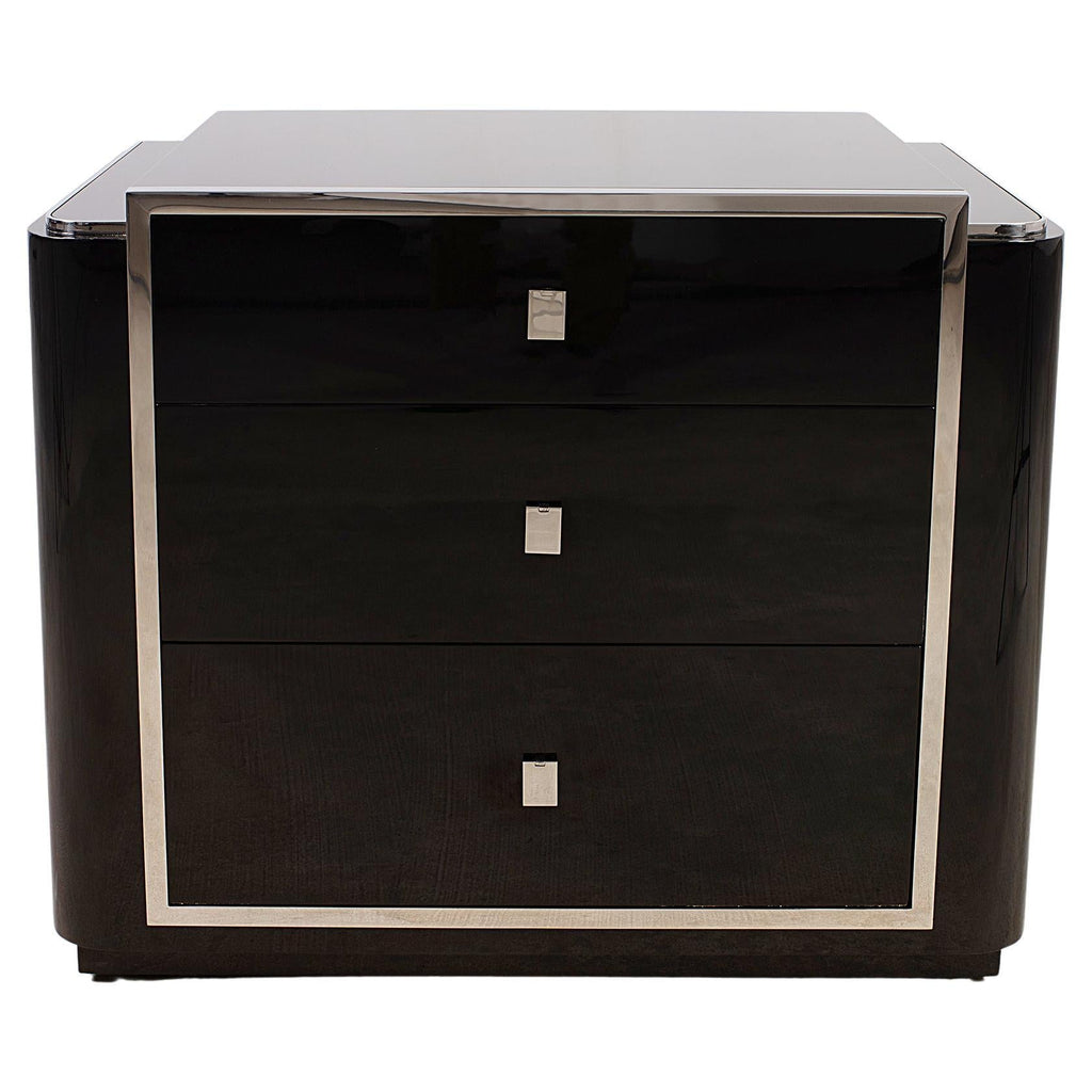 Ralph Lauren Art Deco Style Lacquered Duke Nightstand
