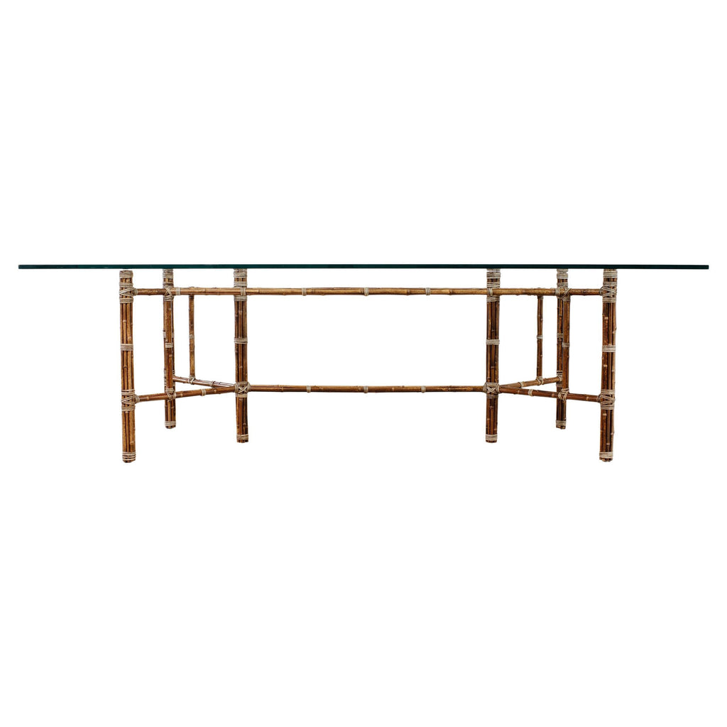 McGuire Organic Modern Rectangular Bamboo Dining Table 8 Ft.