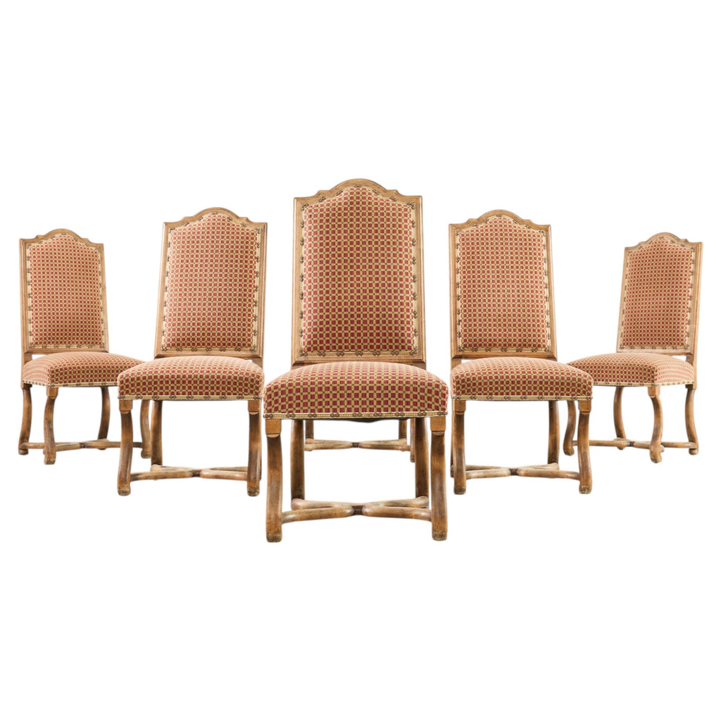 Set of Six Minton-Spidell Louis XIII Os de Mouton Dining Chairs
