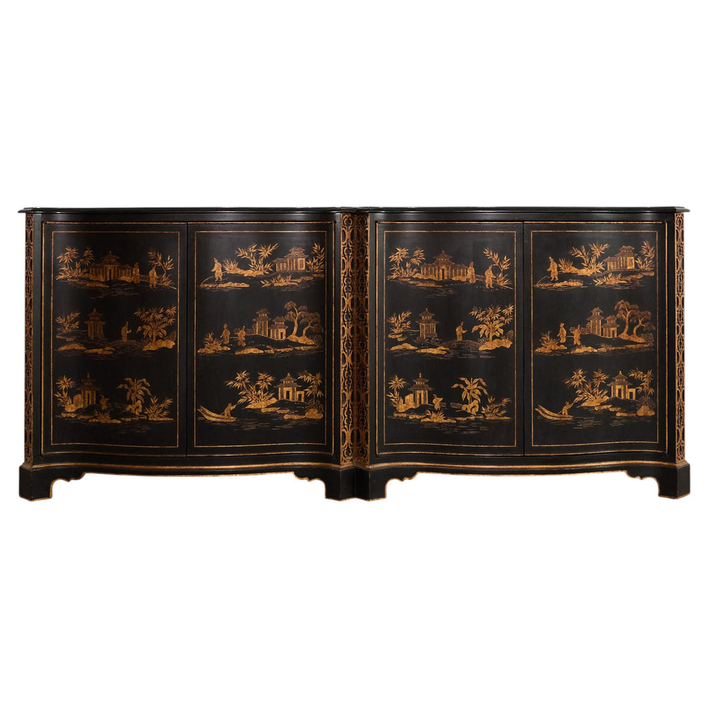 Nancy Corzine Chinoiserie Marble Top Sideboard Dresser Server