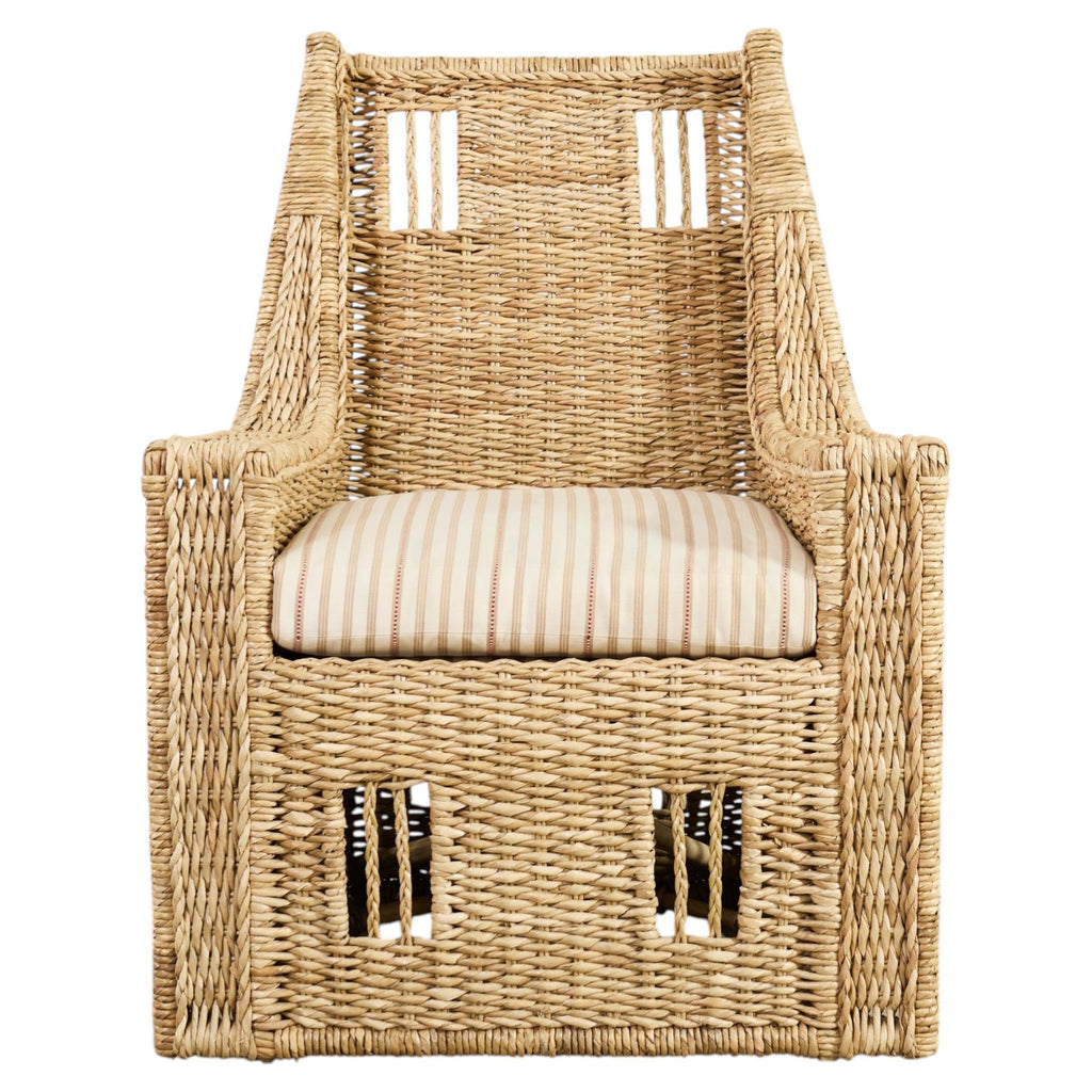 Ralph Lauren Organic Modern Woven Seagrass Wicker Armchair