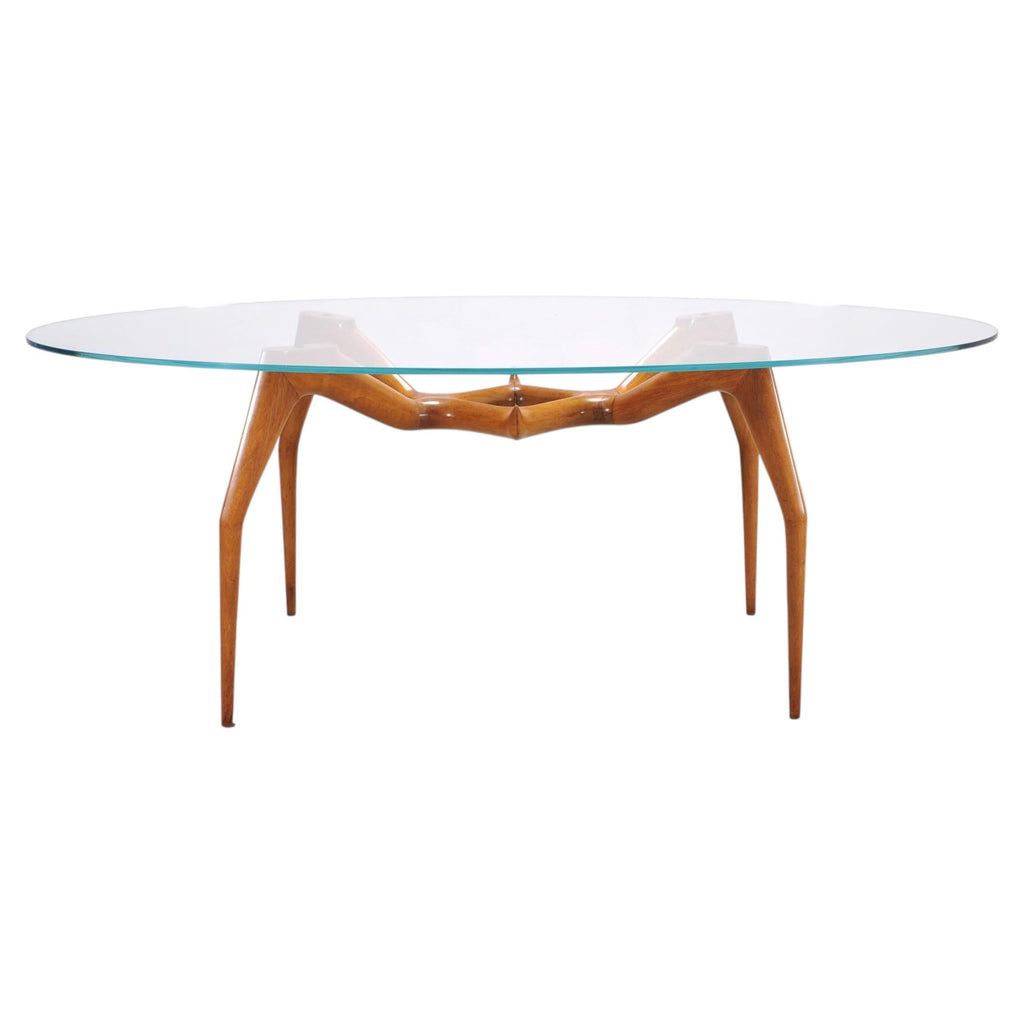 Ico Parisi Style Italian Walnut Spider Leg Dining Table