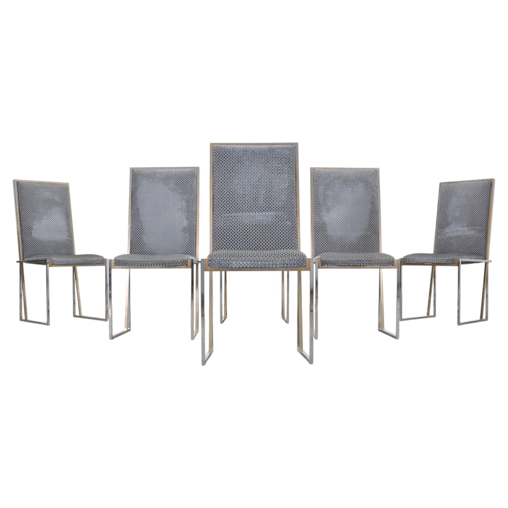 Set of Six Giacomo Sinopoli Italian Modernist Dining Chairs