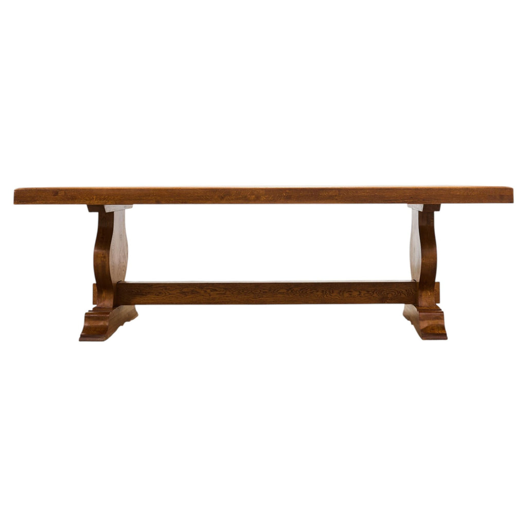 Country French Oak Farmhouse Trestle Dining Table 7.8 Ft