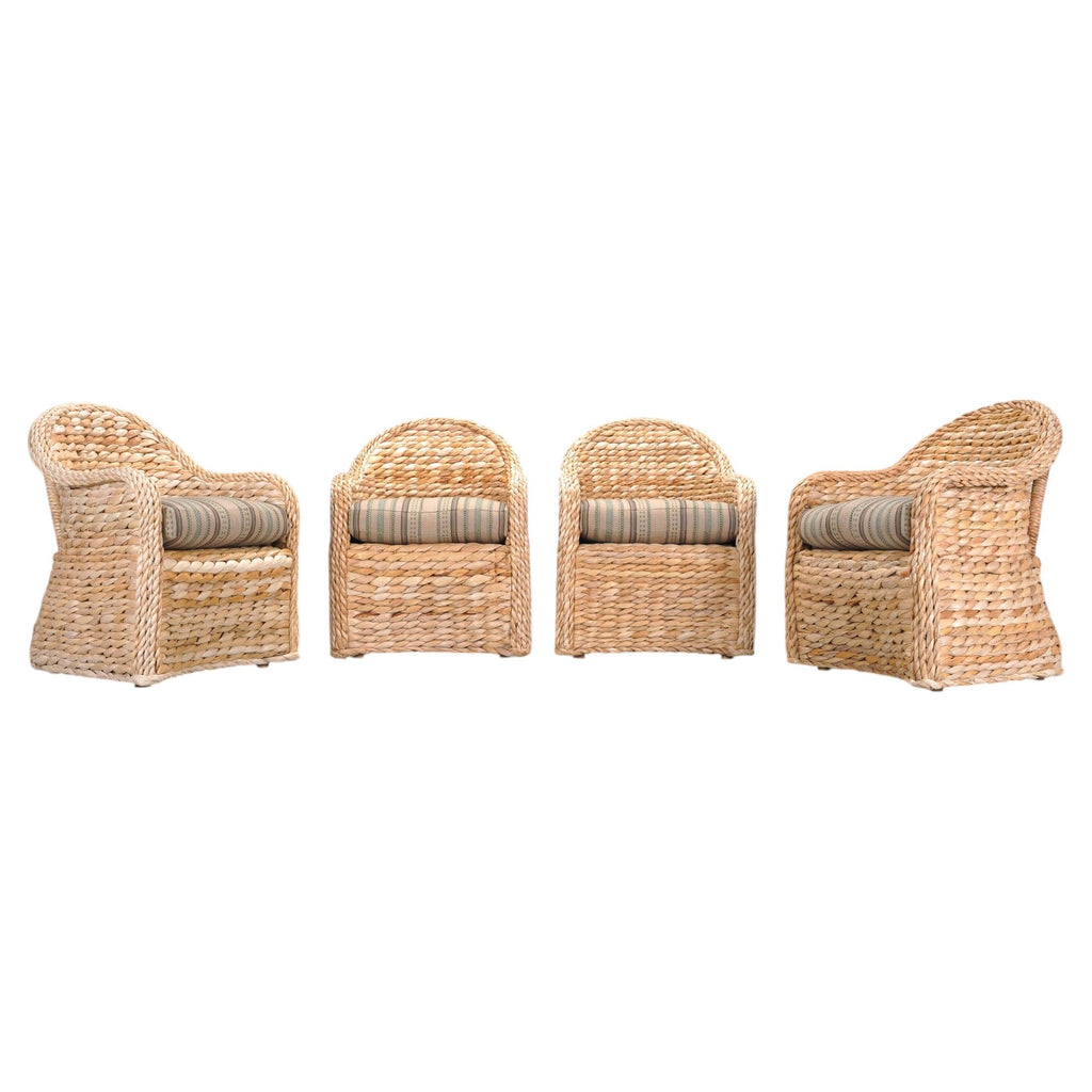 Set of Four Ralph Lauren Style Joshua Tree Dining Armchairs