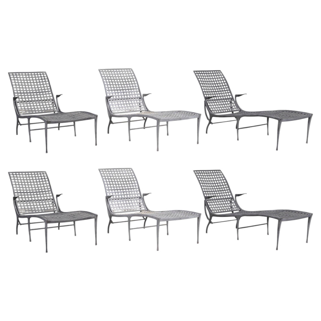 Set of Six Dan Johnson Brown Jordan Sol y Luna Chaise Lounges