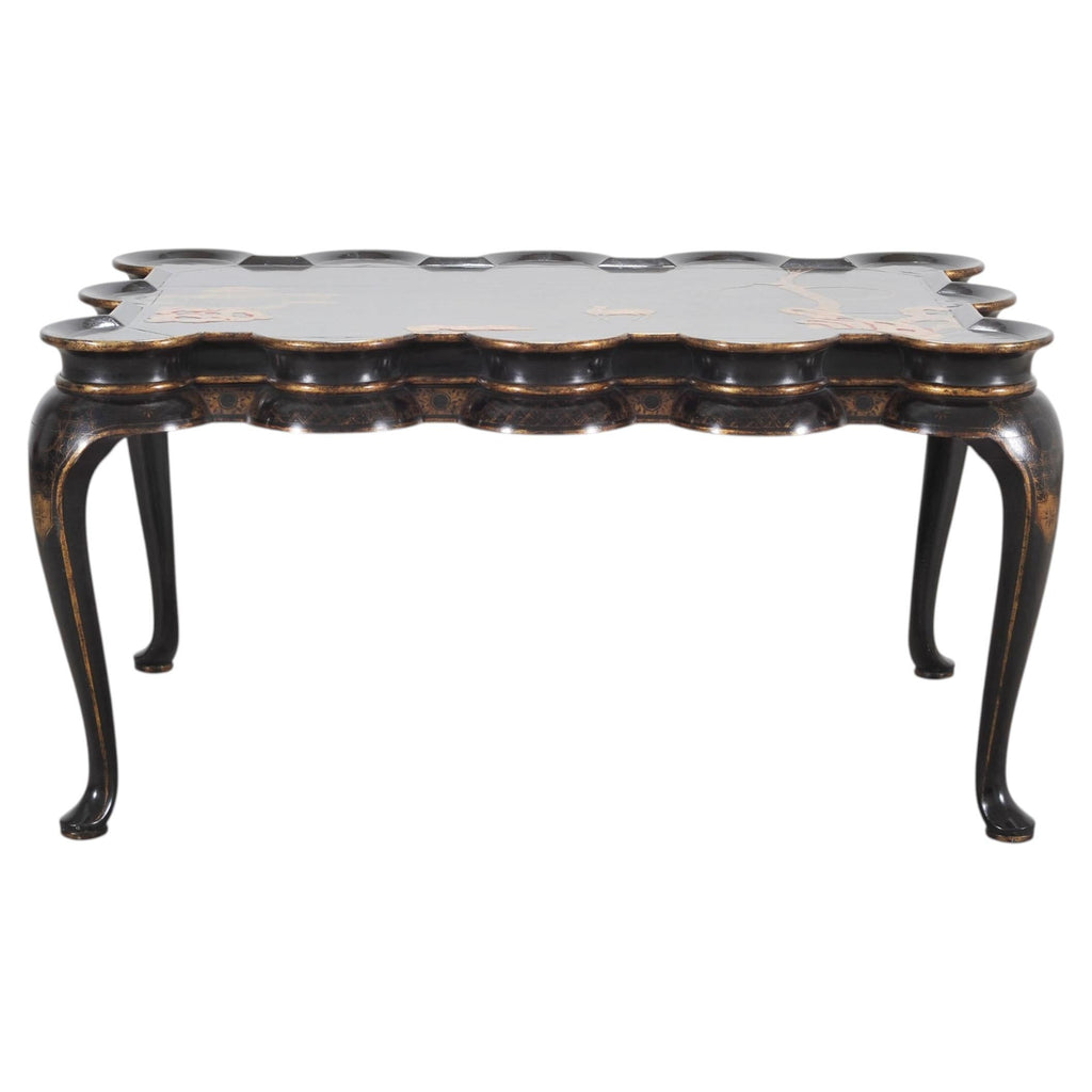 Rose Tarlow Scalloped Coffee Table Chinoiserie Lacquered