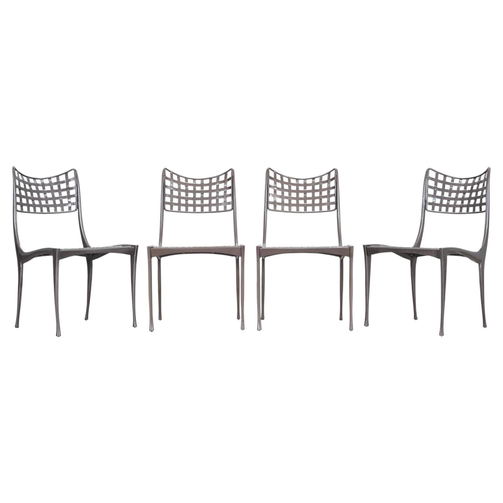 Set of Four Dan Johnson Brown Jordan Sol Y Luna Dining Chairs